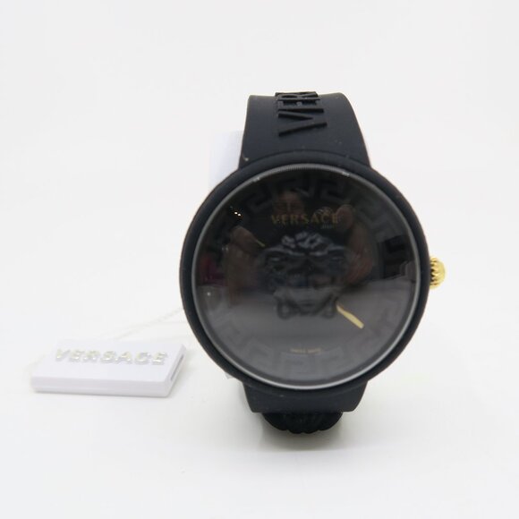 Versace VE6G00223 Black Medusa Dial Quartz Silicone Swiss Made, New Watch - Picture 2 of 5